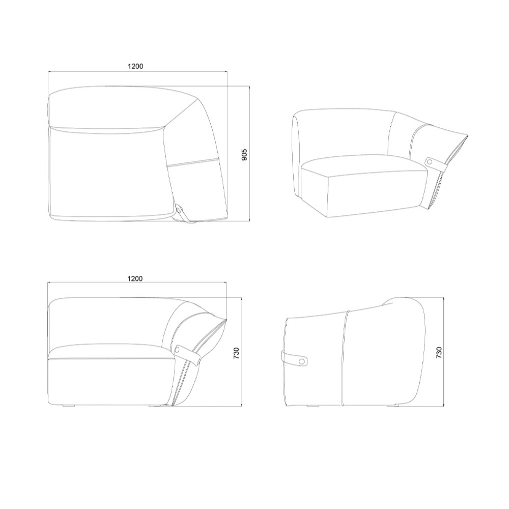 Flower Modern Office Fabric Modular Sectional Sofa - Gavisco Office Furniture