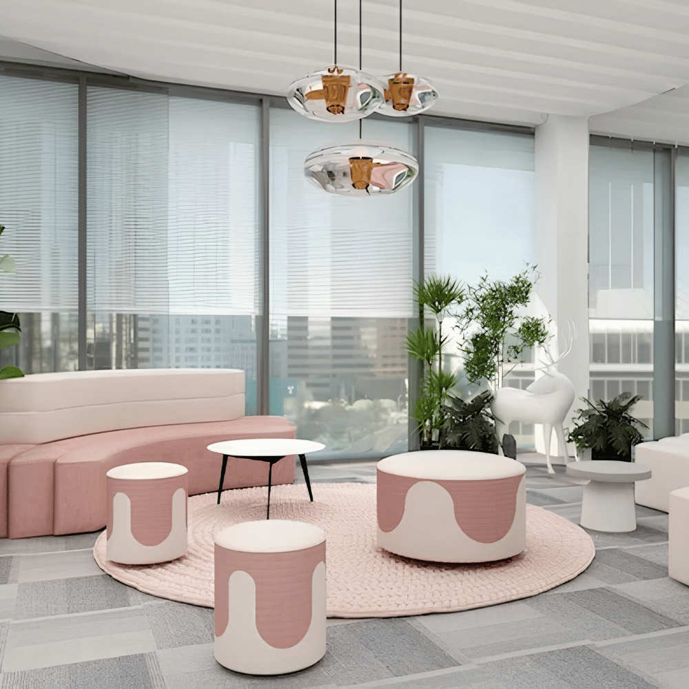Fluid Modern Sofa Ottoman Pouf