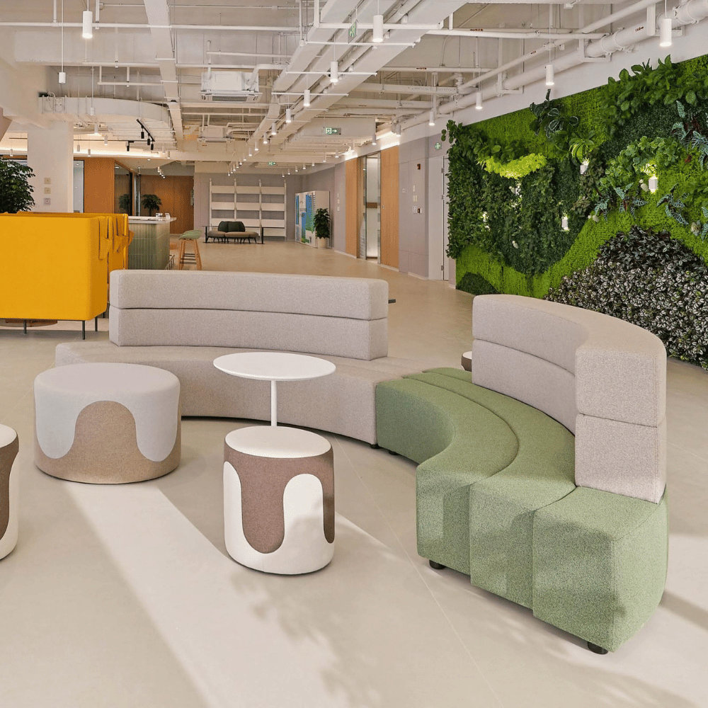 Fluid Modern Sofa Ottoman Pouf