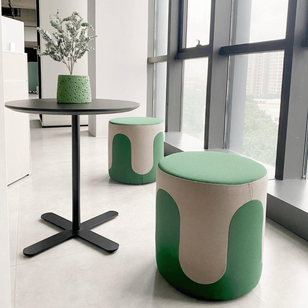 Fluid Modern Sofa Ottoman Pouf