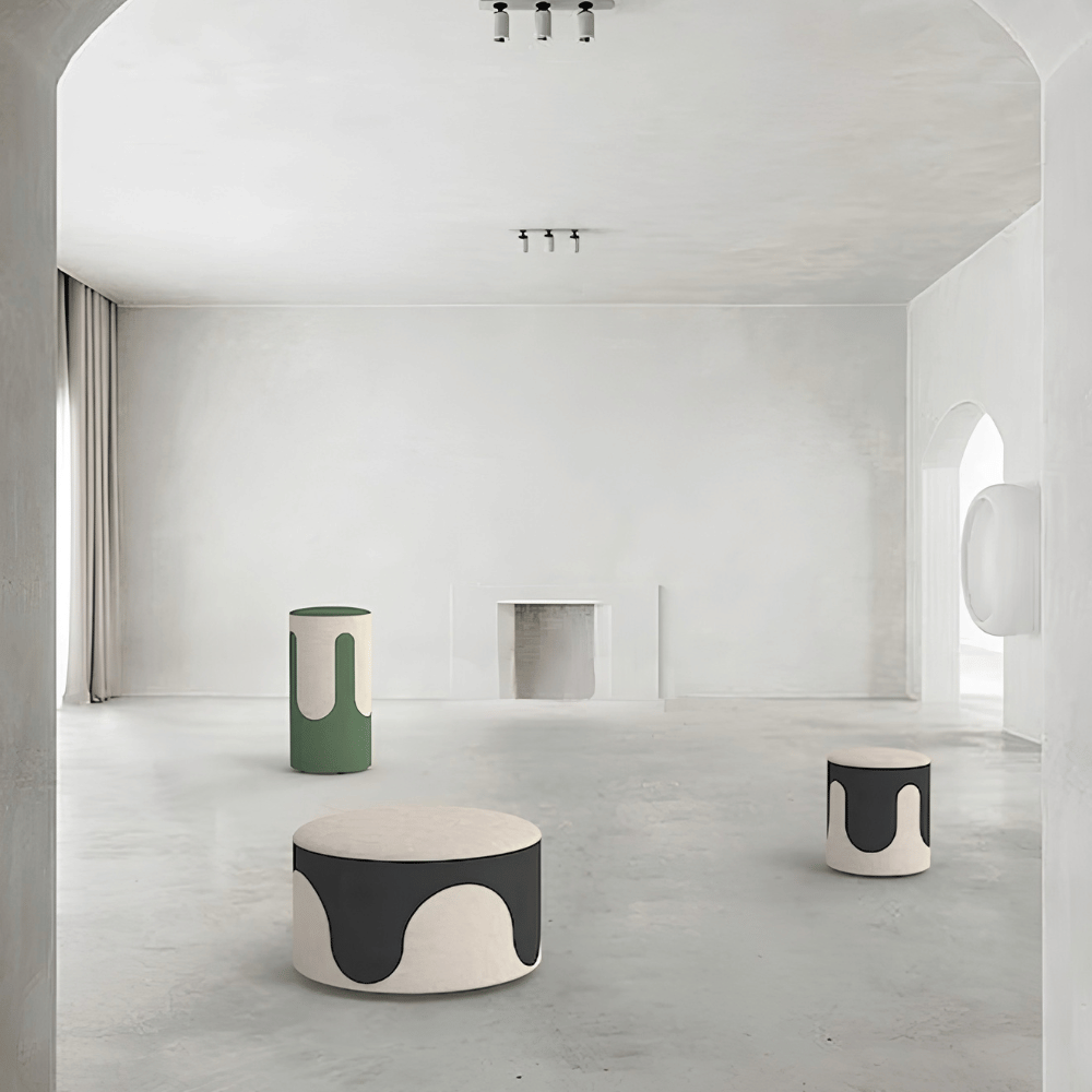 Fluid Modern Sofa Ottoman Pouf