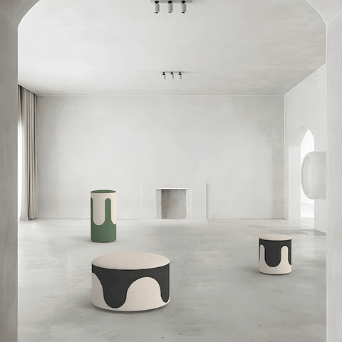 Fluid Modern Sofa Ottoman Pouf