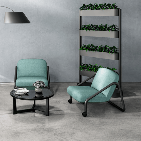Flux-D Office Mobile Partition Planter Rack