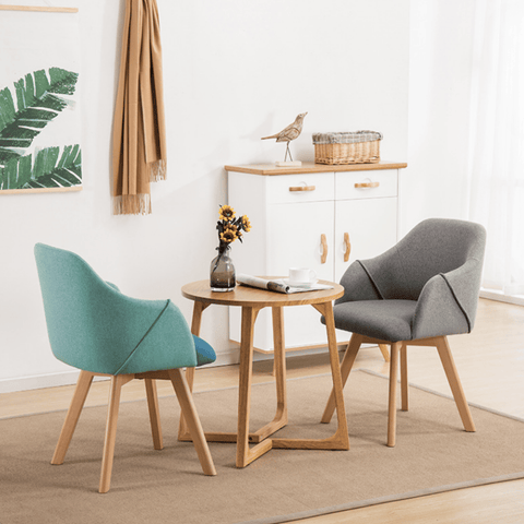 Freya Modern Fabric Solid Wood Dining Chair