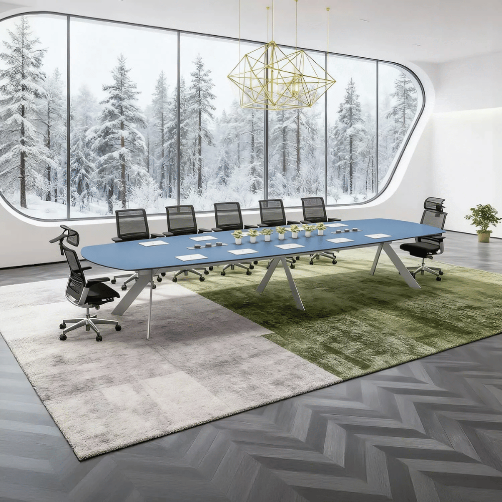 Front Premium Stainlessteel Frame Conference Table