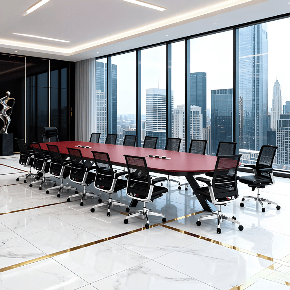Front Premium Stainlessteel Frame Conference Table