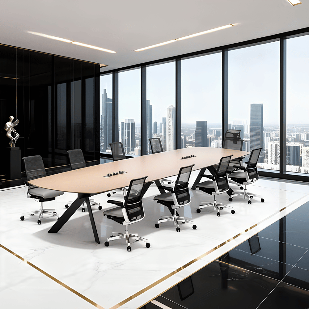 Front Premium Stainlessteel Frame Conference Table