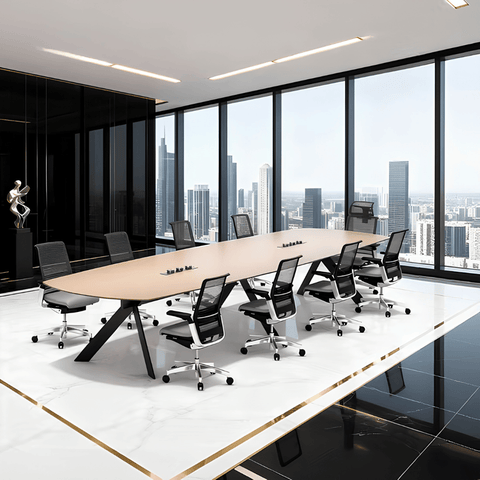 Front Premium Stainlessteel Frame Conference Table