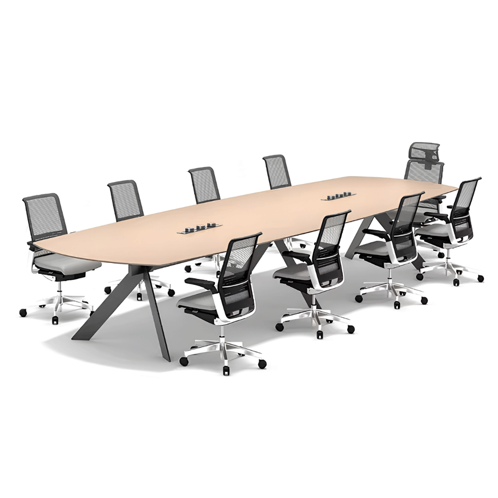 Front Premium Stainlessteel Frame Conference Table