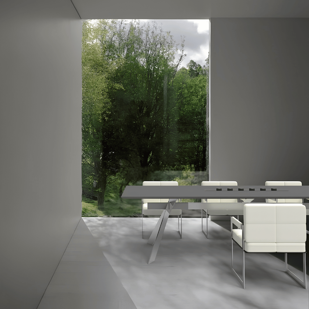 Front Premium Stainlessteel Frame Conference Table