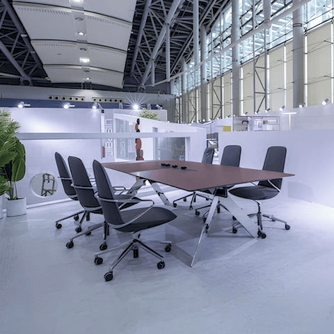 Front Premium Stainlessteel Frame Conference Table