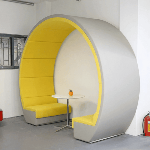 Full Moon Two Seater Office High Back Sofa Open Meeting Pod