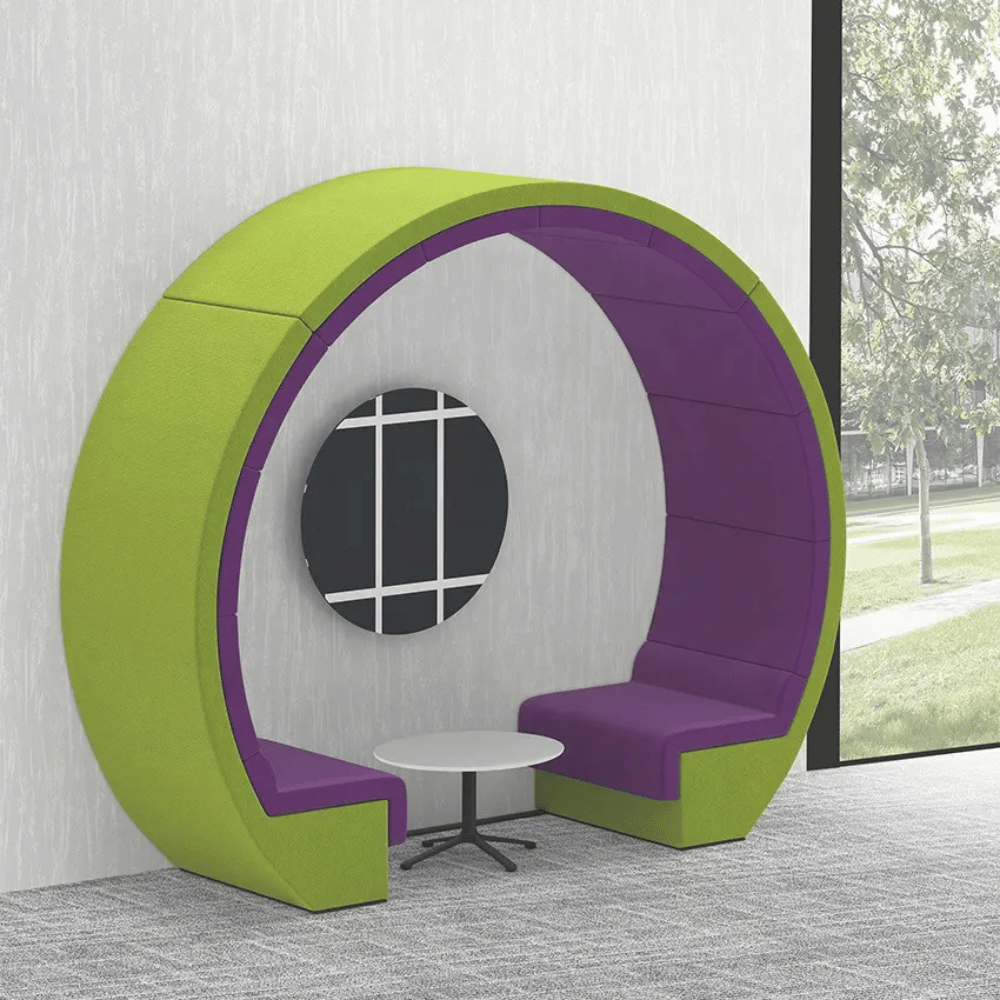 Full Moon Two Seater Office High Back Sofa Open Meeting Pod