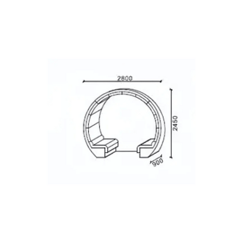 Full Moon Two Seater Office High Back Sofa Open Meeting Pod