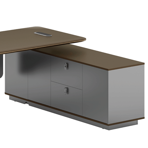 Garrison-A Modern Electric Standing Executive Desk with Side Return Cabinet