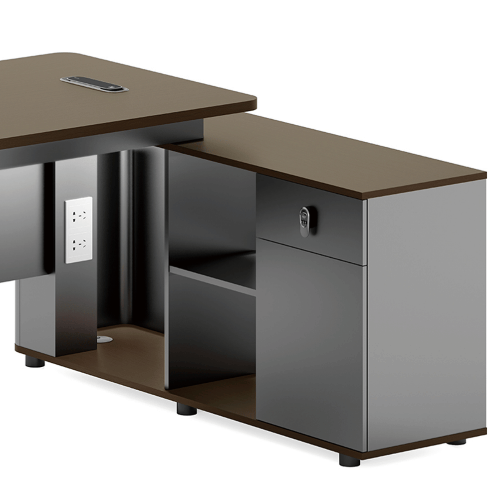 Garrison-B Executive Desk with Side Return Cabinet