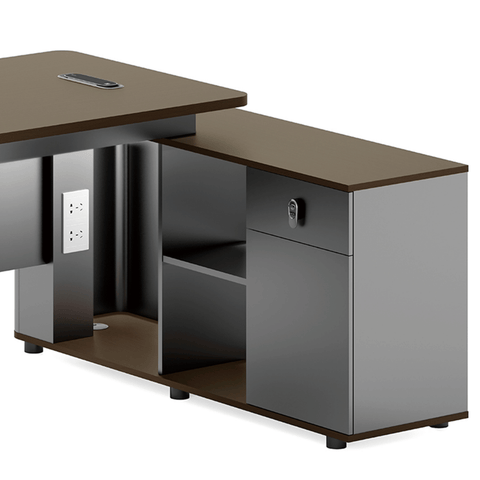 Garrison-B Executive Desk with Side Return Cabinet