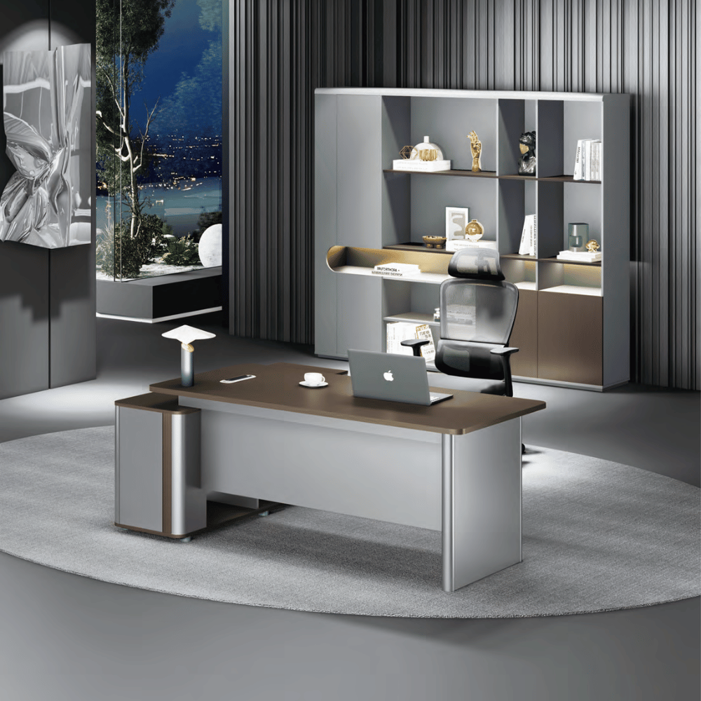 Garrison-B Executive Desk with Side Return Cabinet