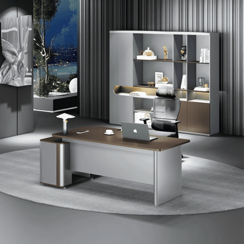 Garrison-B Executive Desk with Side Return Cabinet