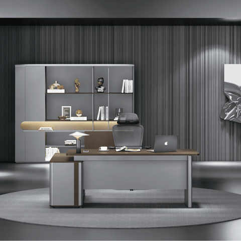 Garrison-B Executive Desk with Side Return Cabinet