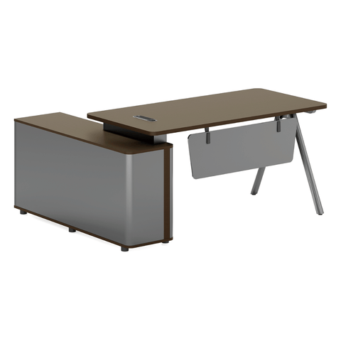 Garrison-C Executive Desk with Side Return Cabinet