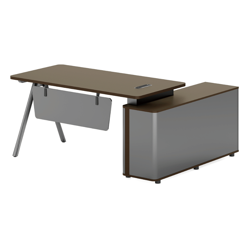 Garrison-C Executive Desk with Side Return Cabinet
