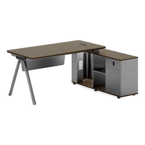 Garrison-C Executive Desk with Side Return Cabinet