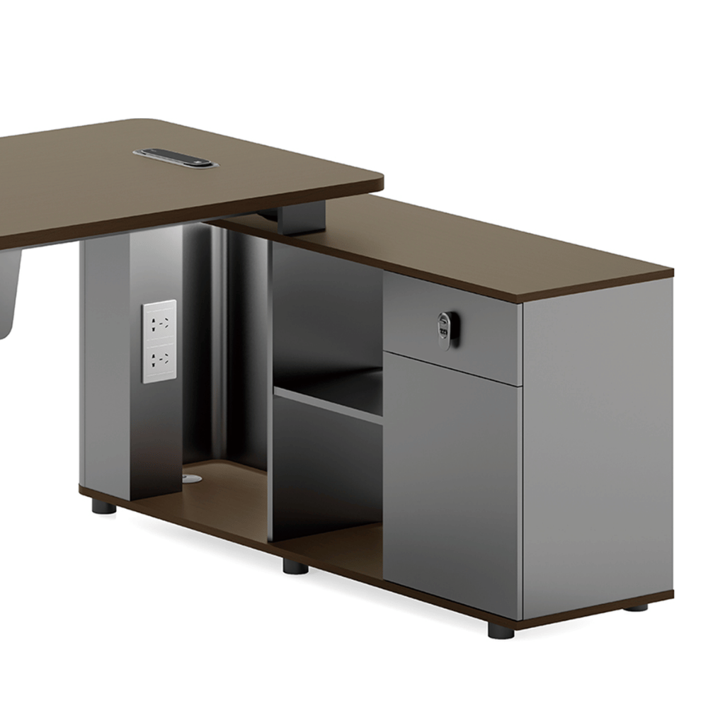 Garrison-C Executive Desk with Side Return Cabinet