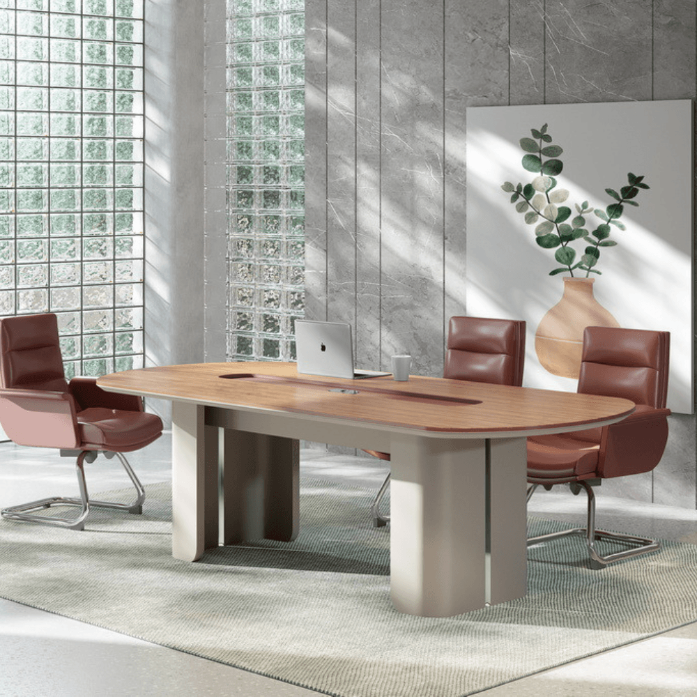 Gladis Modern Wooden Office Round Conference Meeting Table - Gavisco Office Furniture