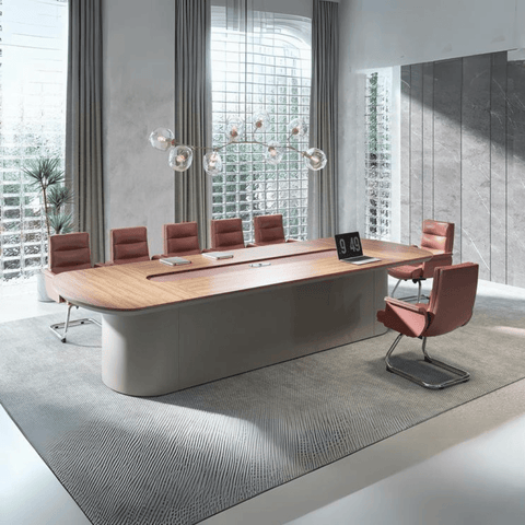 Gladis Modern Wooden Office Round Conference Meeting Table - Gavisco Office Furniture