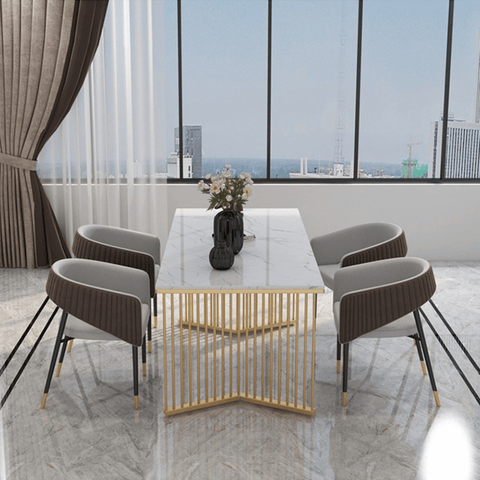 Glam Modern Velvet Upholstered Dining Chair