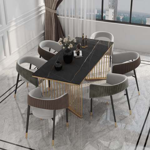 Glam Modern Velvet Upholstered Dining Chair