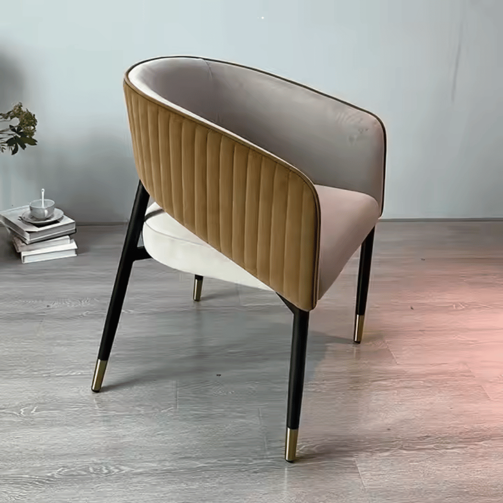 Glam Modern Velvet Upholstered Dining Chair