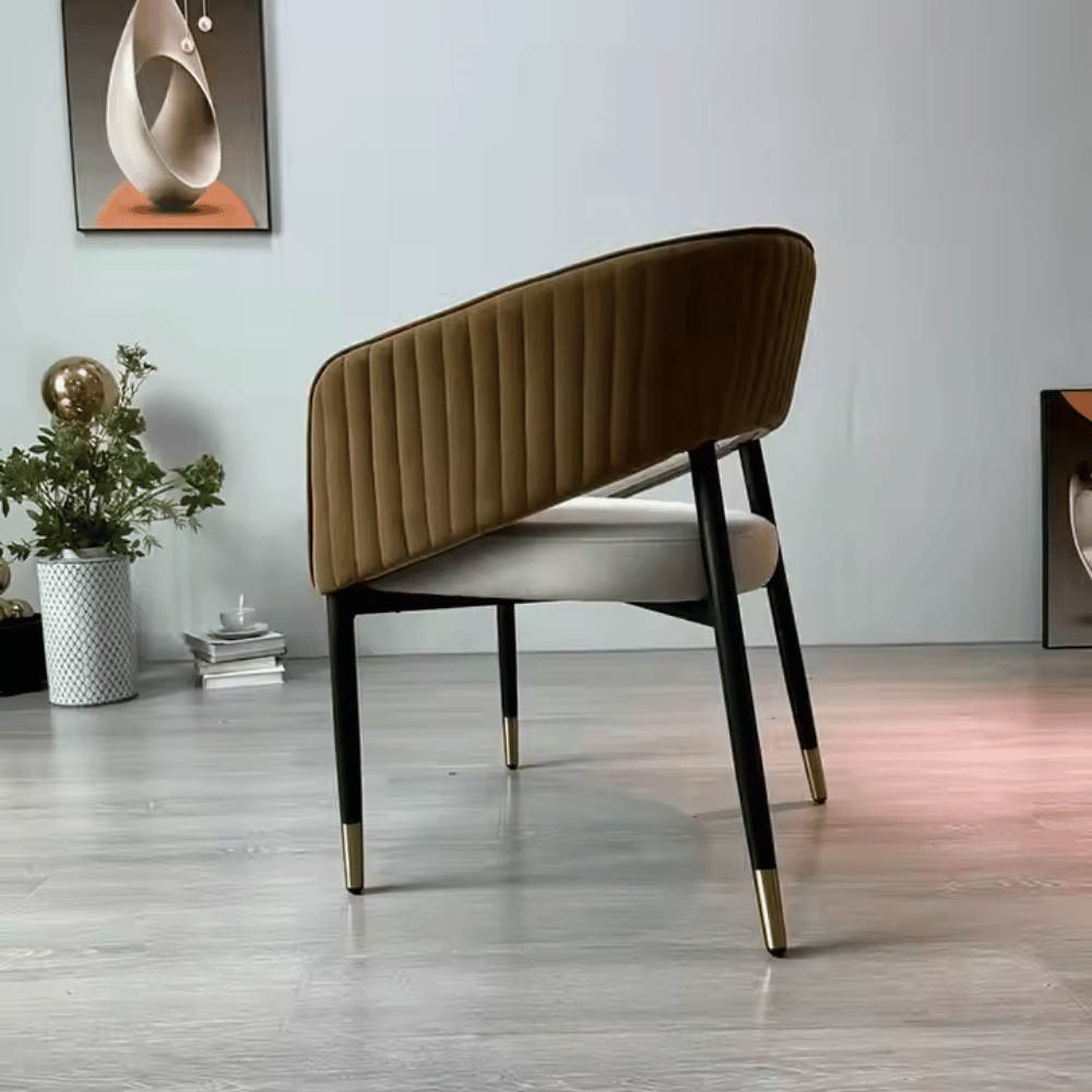 Glam Modern Velvet Upholstered Dining Chair