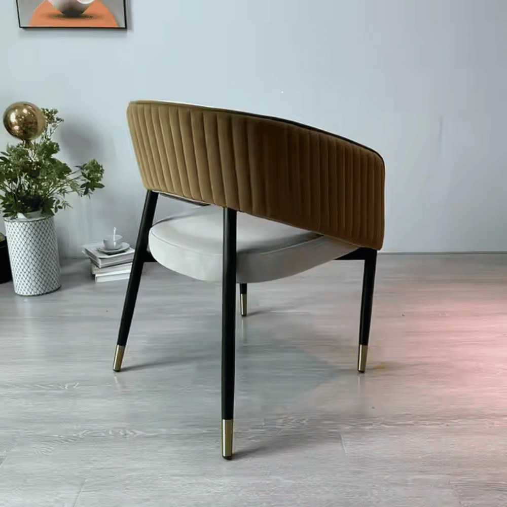 Glam Modern Velvet Upholstered Dining Chair