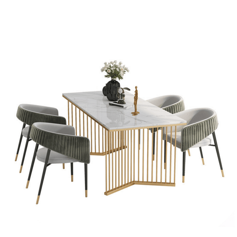 Glam Modern Velvet Upholstered Dining Chair