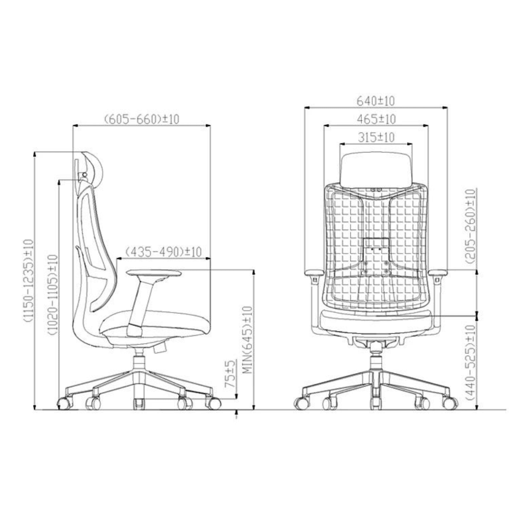 Glide-M Mid Back Ergonomic Office Chair - Gavisco Office Furniture