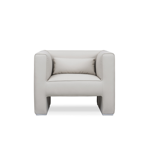 Gong Single Seater Designer Leather Office Lounge Sofa - Gavisco Premium Office Furniture