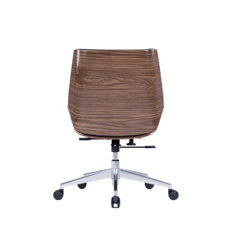 Grain-M Mid Back Bentwood Office Leather Meeting Conference Chair