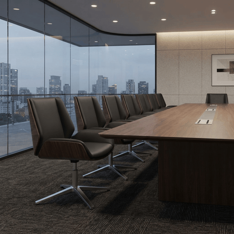 Grain High Back Bentwood Office Leather Executive Chair