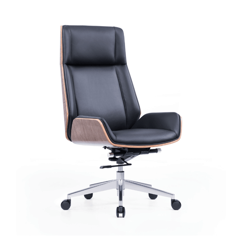 Grain High Back Bentwood Office Leather Executive Chair