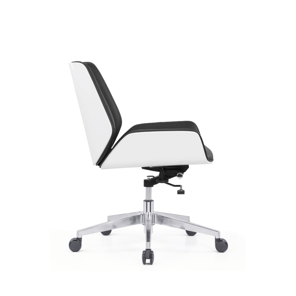 Grain-M Mid Back Bentwood Office Leather Meeting Conference Chair