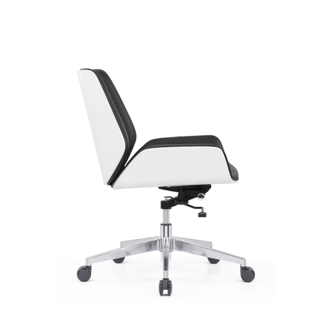 Grain-M Mid Back Bentwood Office Leather Meeting Conference Chair