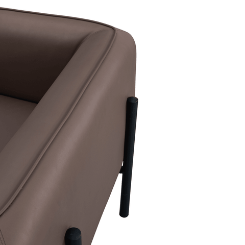 Gusto Single Seater Leather Office Lounge Sofa - Gavisco Office Furniture