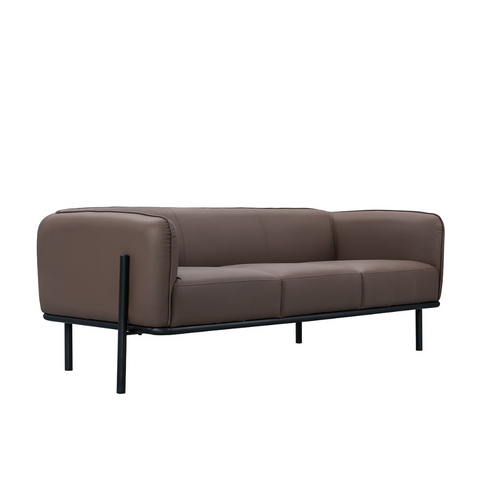 Gusto Three Seater Leather Office Lounge Sofa - Gavisco Office Furniture