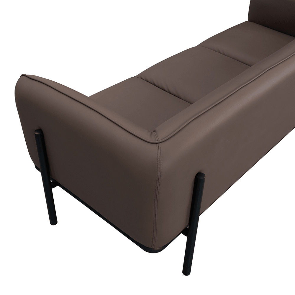 Gusto Three Seater Leather Office Lounge Sofa - Gavisco Office Furniture