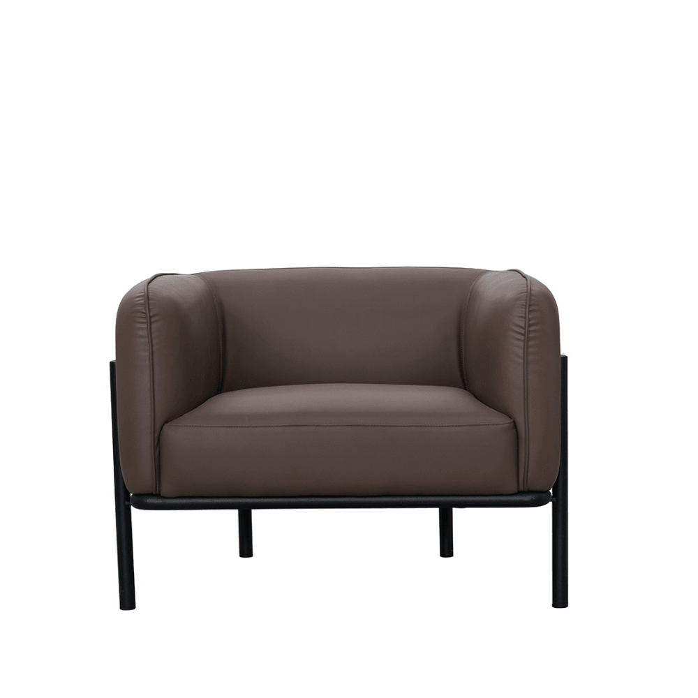 Gusto Single Seater Leather Office Lounge Sofa - Gavisco Office Furniture