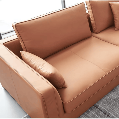 Hamilton Three Seater Modern Leather Office Lounge Sofa