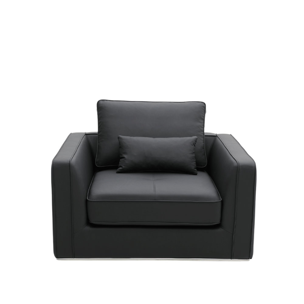 Hamilton Single Seater Modern Leather Office Lounge Sofa – Gavisco 