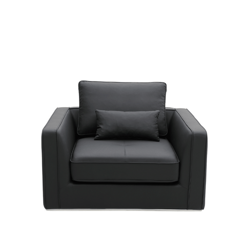 Hamilton Single Seater Modern Leather Office Lounge Sofa